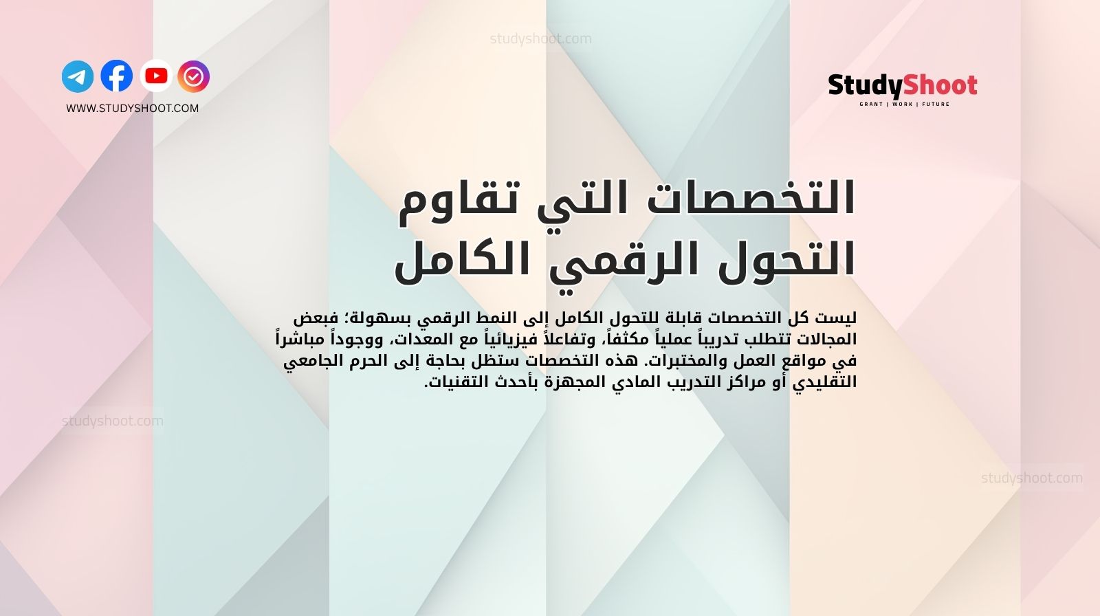 التخصصات التي تقاوم التحول الرقمي الكامل