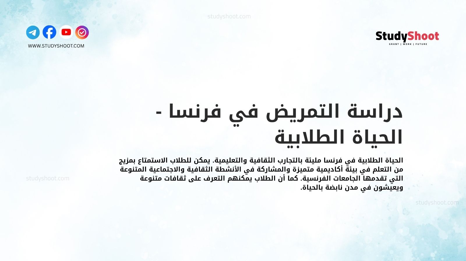 دراسة التمريض في فرنسا - الحياة الطلابية