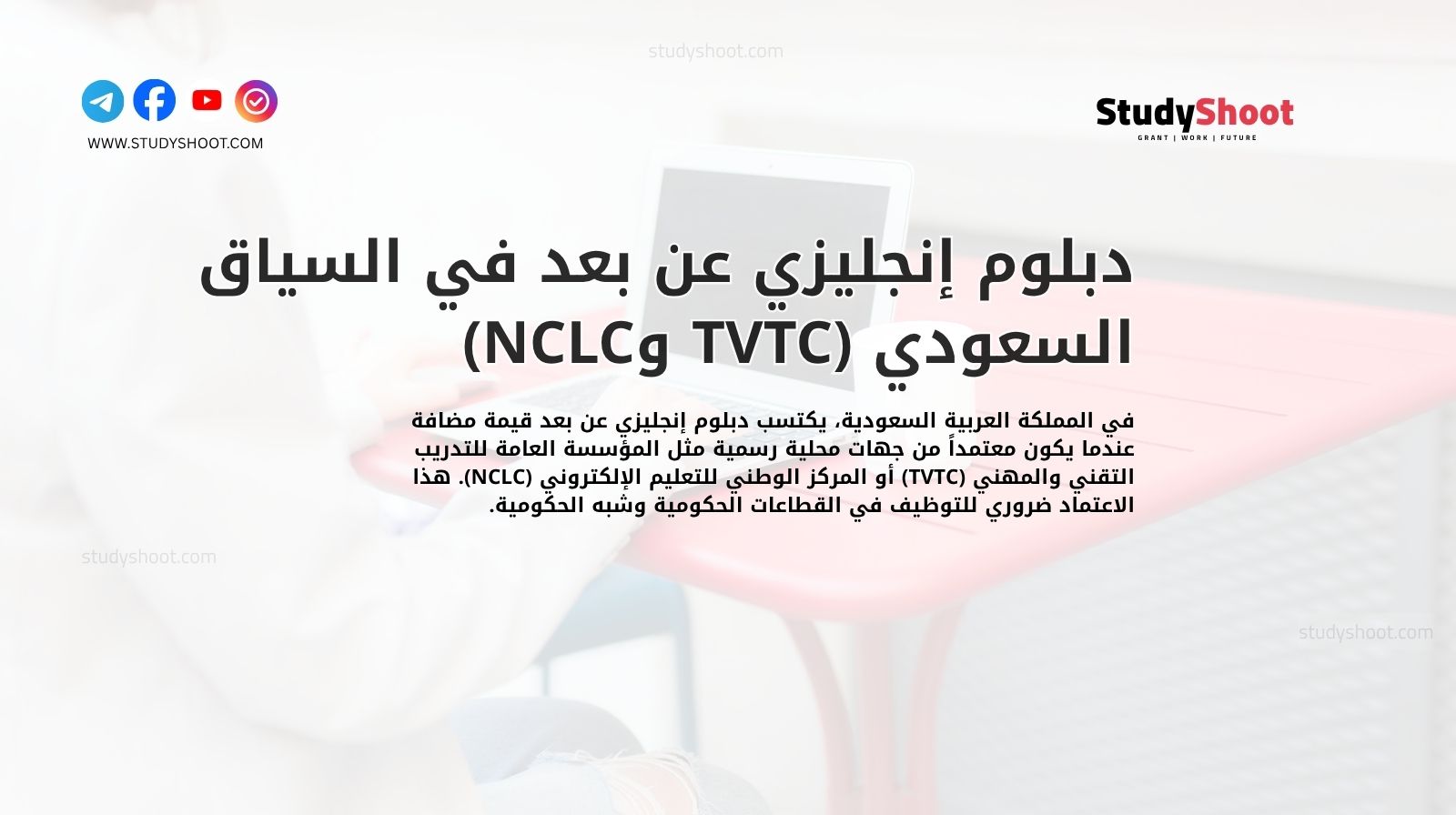 دبلوم إنجليزي عن بعد في السياق السعودي (TVTC وNCLC)
