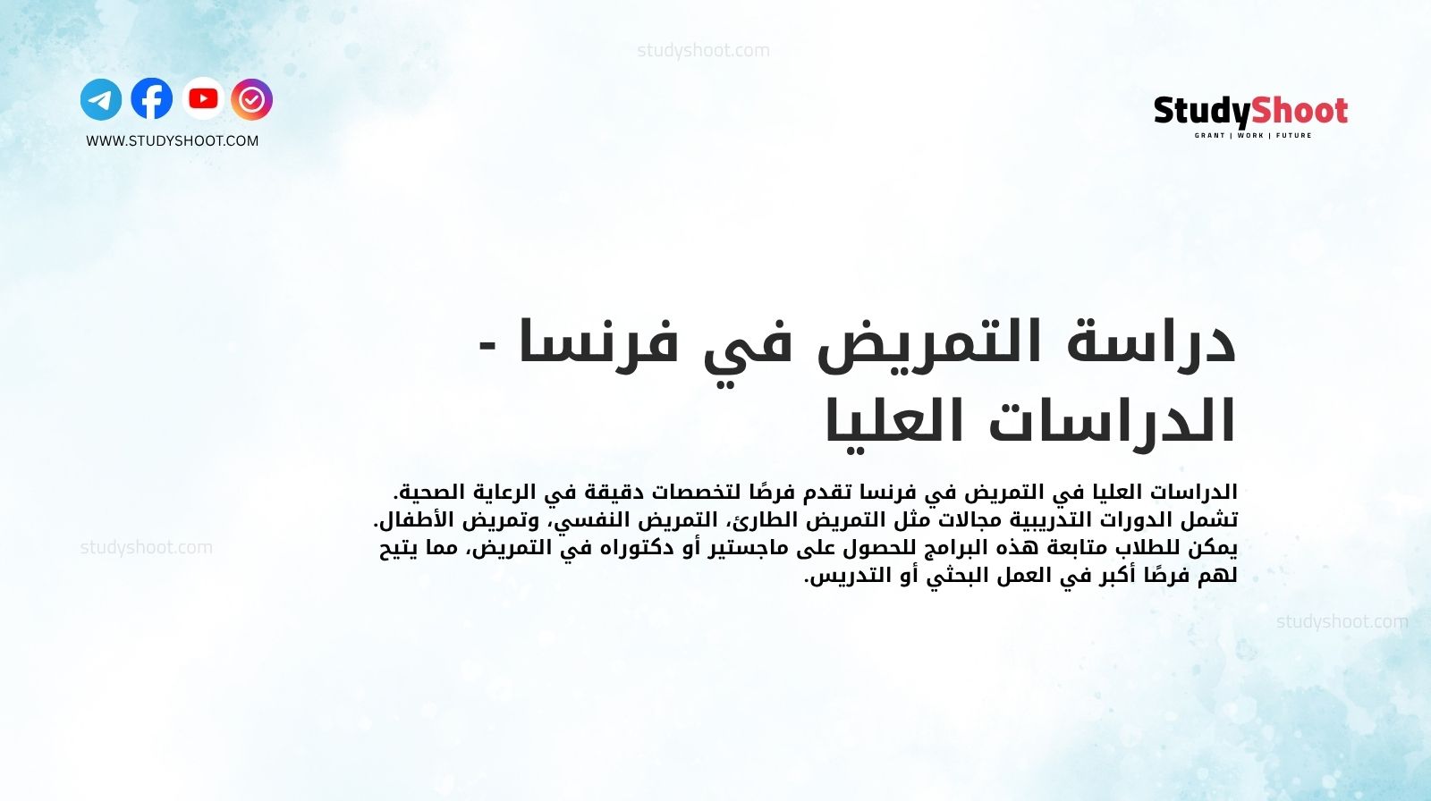 دراسة التمريض في فرنسا - الدراسات العليا