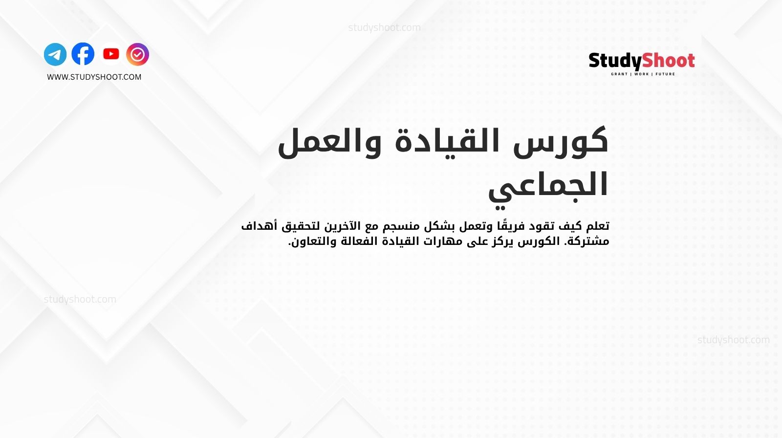 كورس القيادة والعمل الجماعي