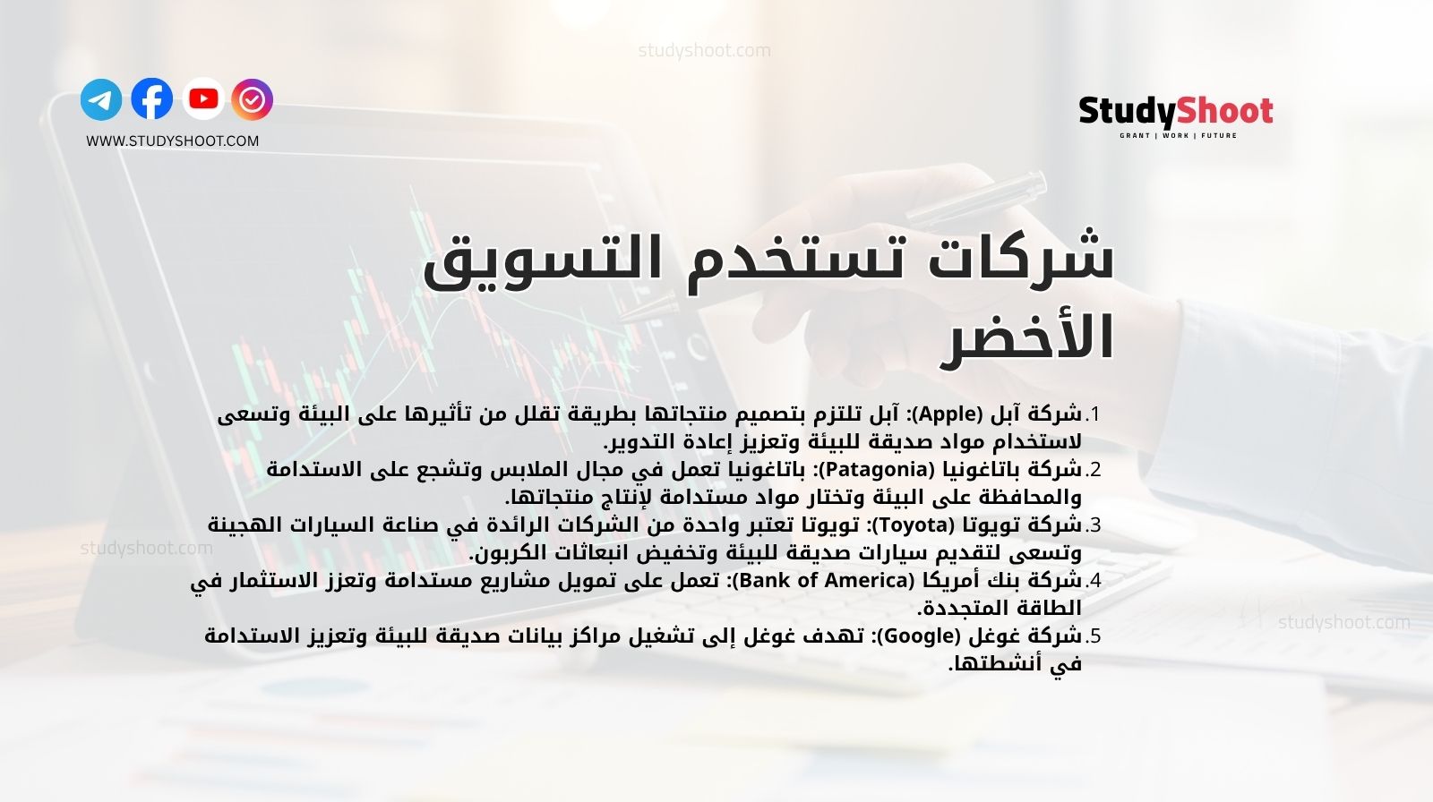 شركات تستخدم التسويق الأخضر