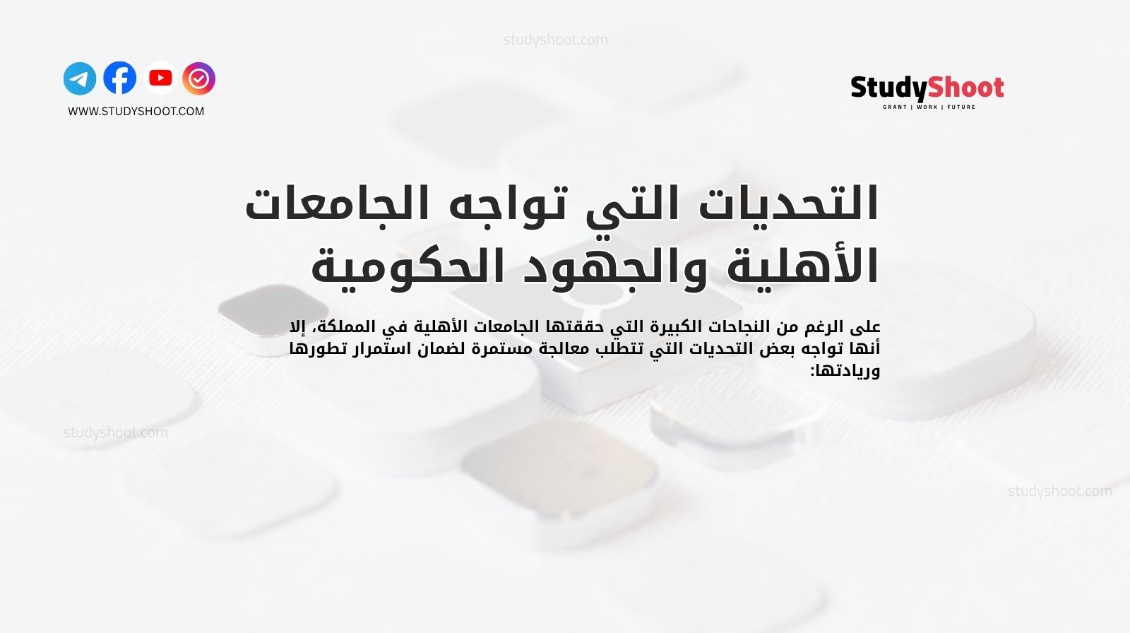 التحديات التي تواجه الجامعات الأهلية والجهود الحكومية