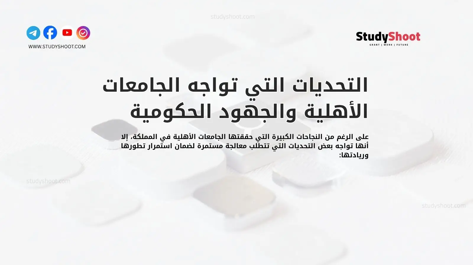 التحديات التي تواجه الجامعات الأهلية والجهود الحكومية