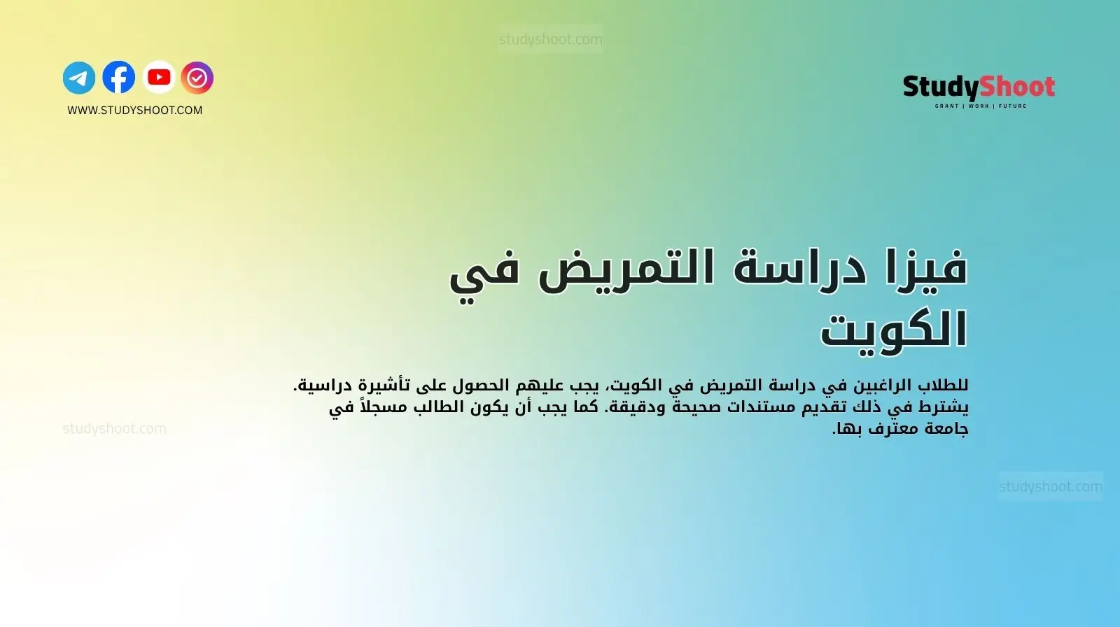 فيزا دراسة التمريض في الكويت