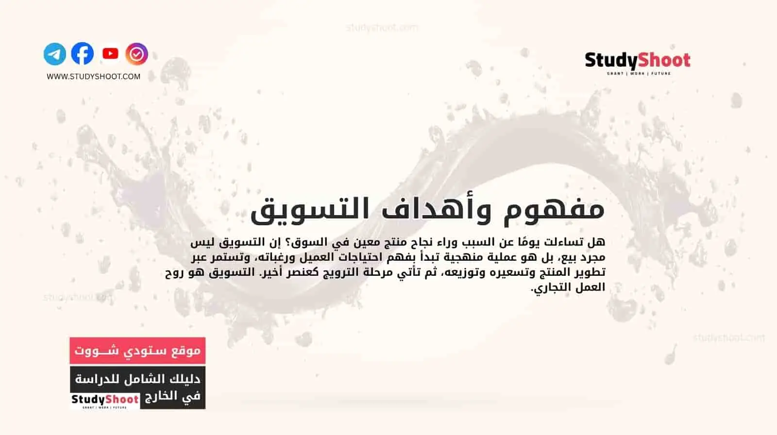 مفهوم وأهداف التسويق