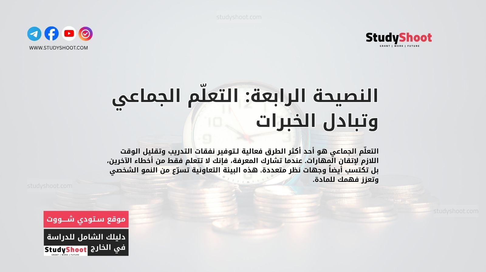 النصيحة الرابعة: التعلّم الجماعي وتبادل الخبرات