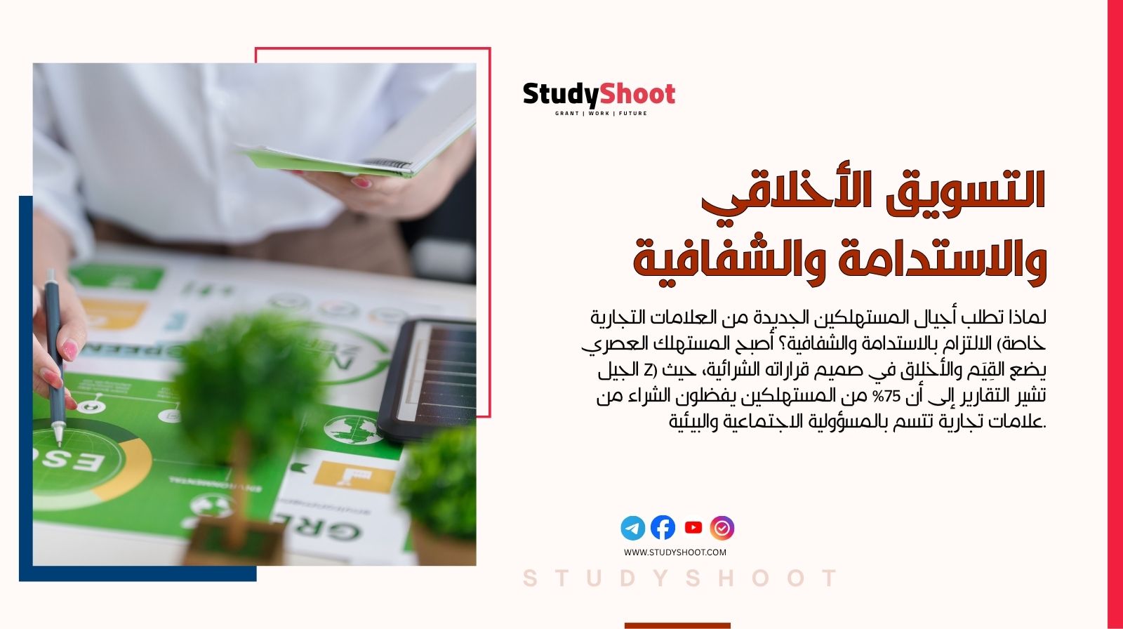 التسويق الأخلاقي والاستدامة والشفافية