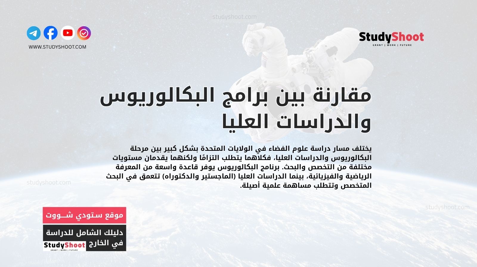 مقارنة بين برامج البكالوريوس والدراسات العليا