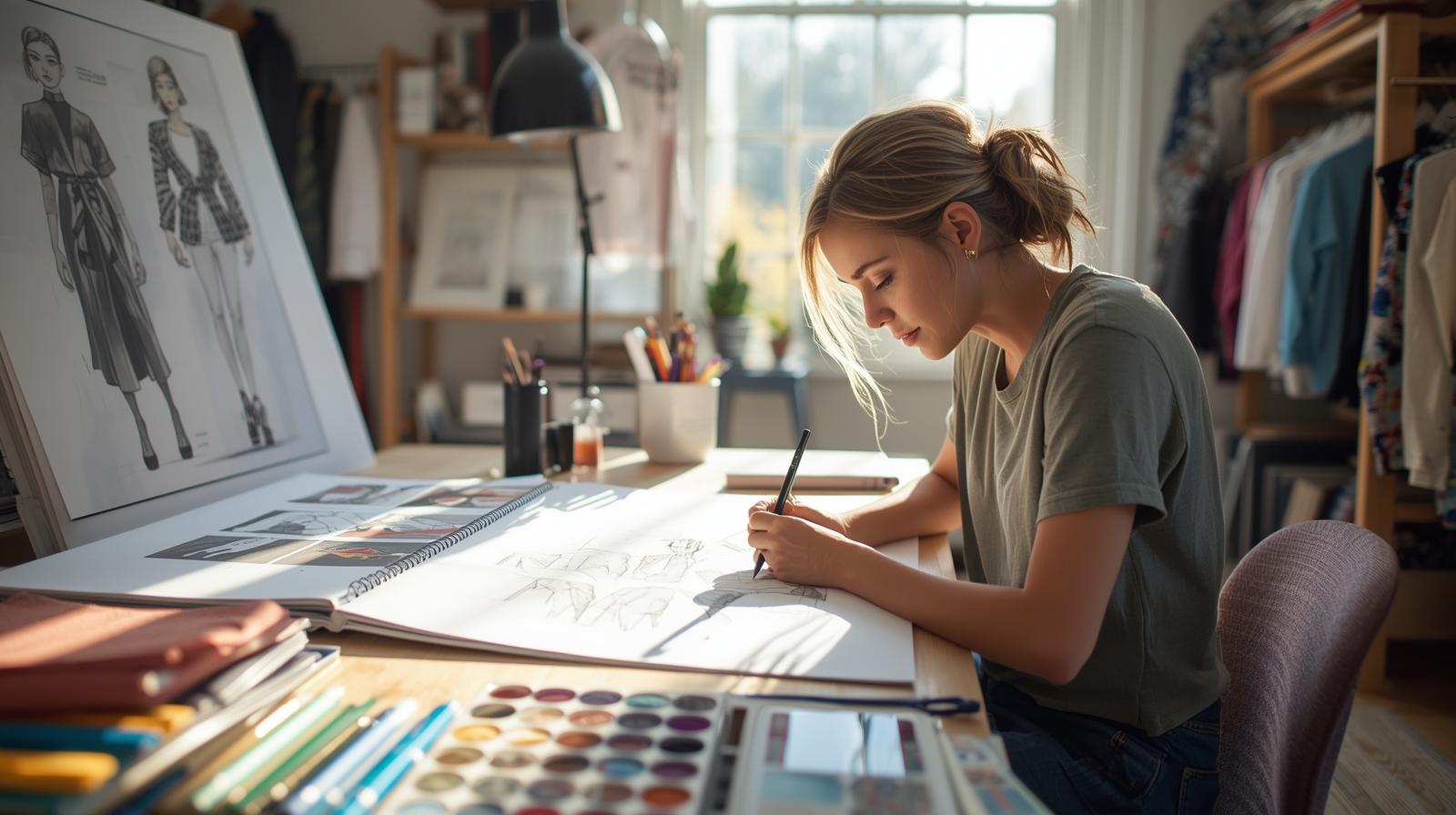 المنهج الدراسي والمواد الأساسية في تصميم الأزياء