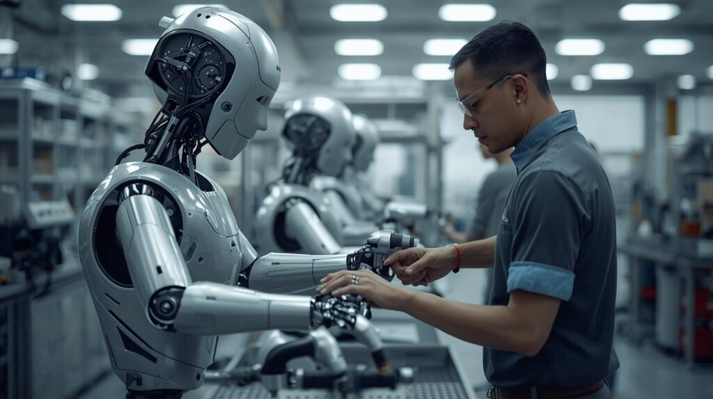 أحدث الابتكارات في عالم الروبوتات الذكية 1 الروبوتات التعاونية في بيئات العمل