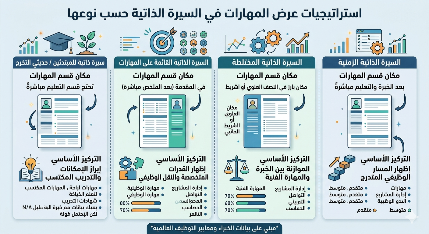 ستودي شووت كيف؟ مهارات في السيرة الذاتية