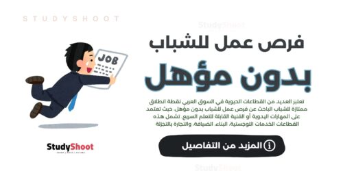 فرص عمل للشباب بدون مؤهل