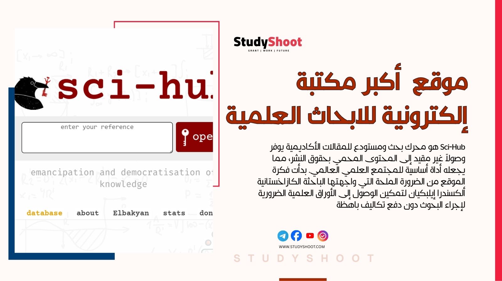موقع Sci-hub المجاني للابحاث العلمية