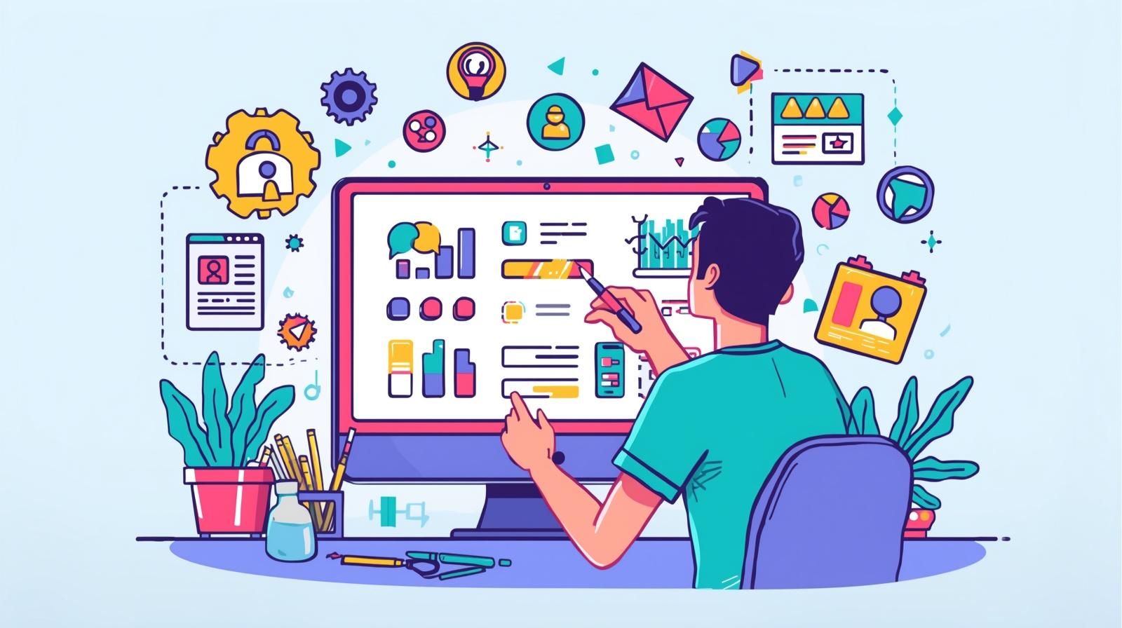 2. التسلسل الهرمي البصري وتوزيع العناصر