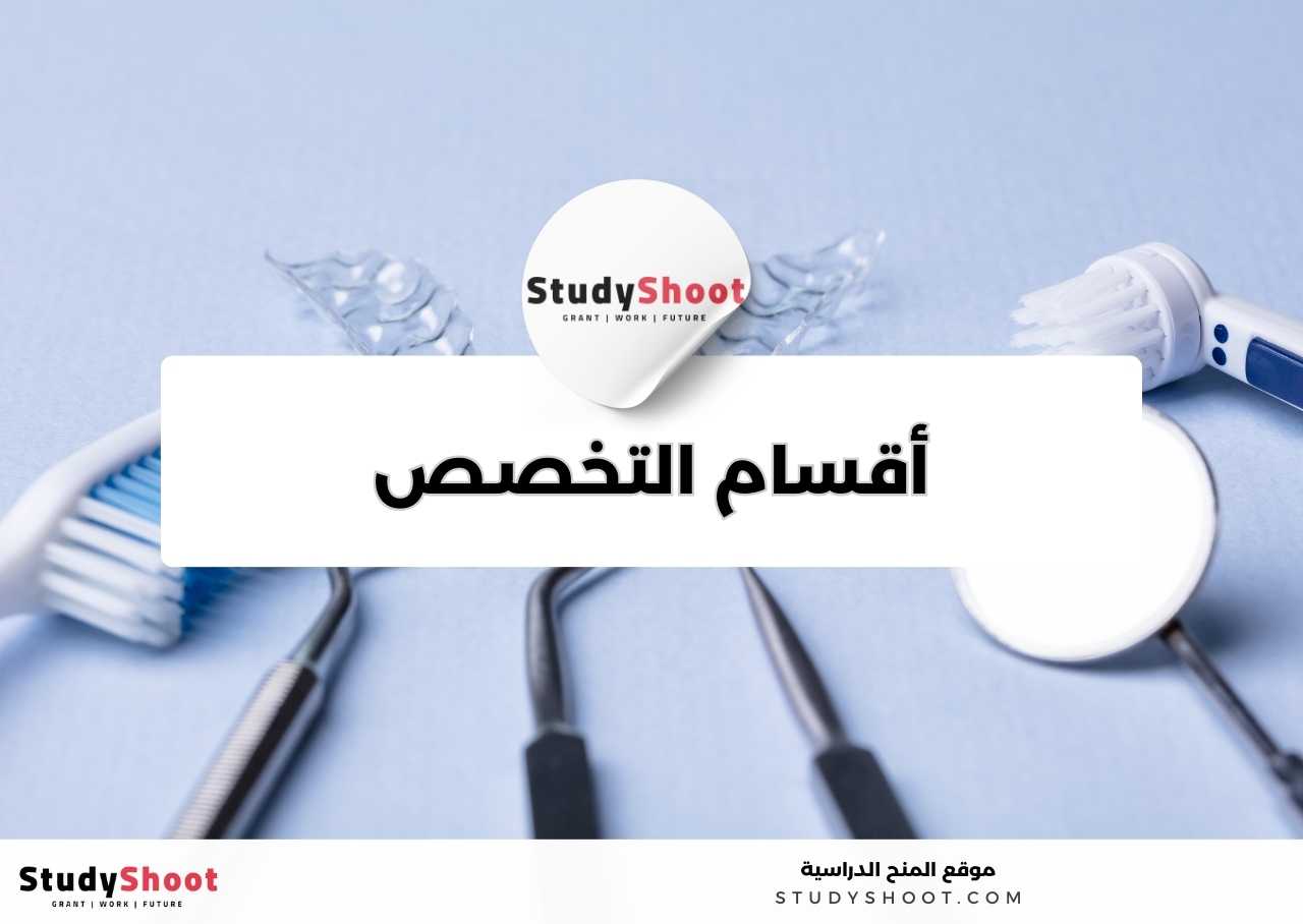 كم عدد وأسماء أقسام تخصص صناعة الأسنان؟