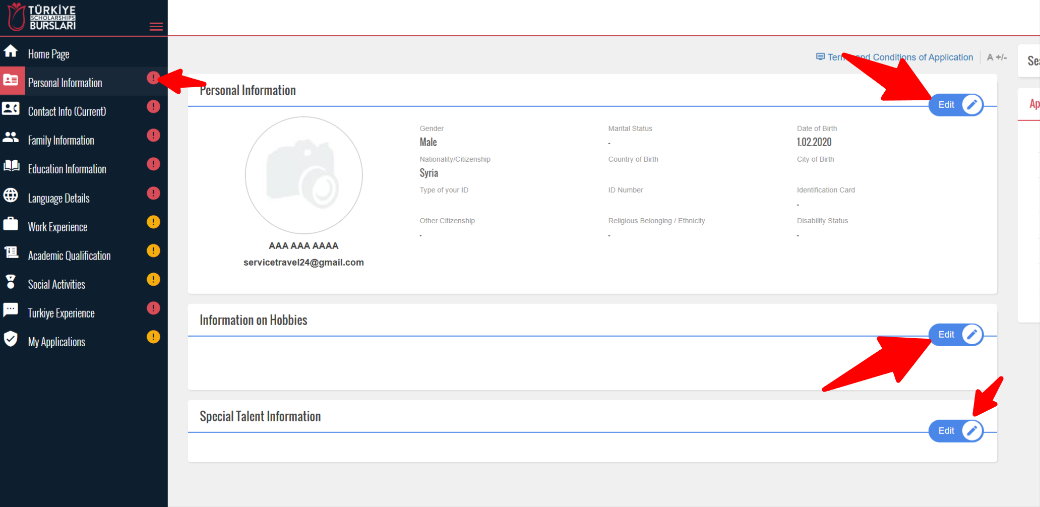 Personal Information