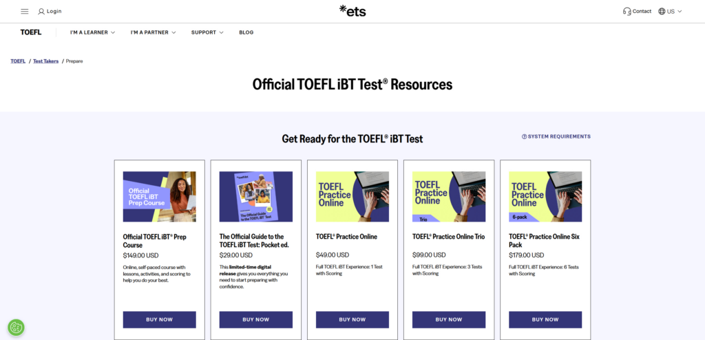 ستودي شووت اختبارات مواقع تحضير توفل