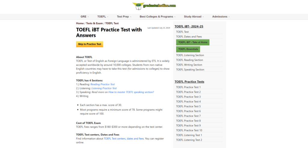 ستودي شووت اختبارات مواقع تحضير توفل