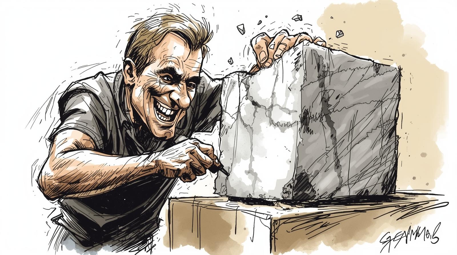 مراحل عملية النحت