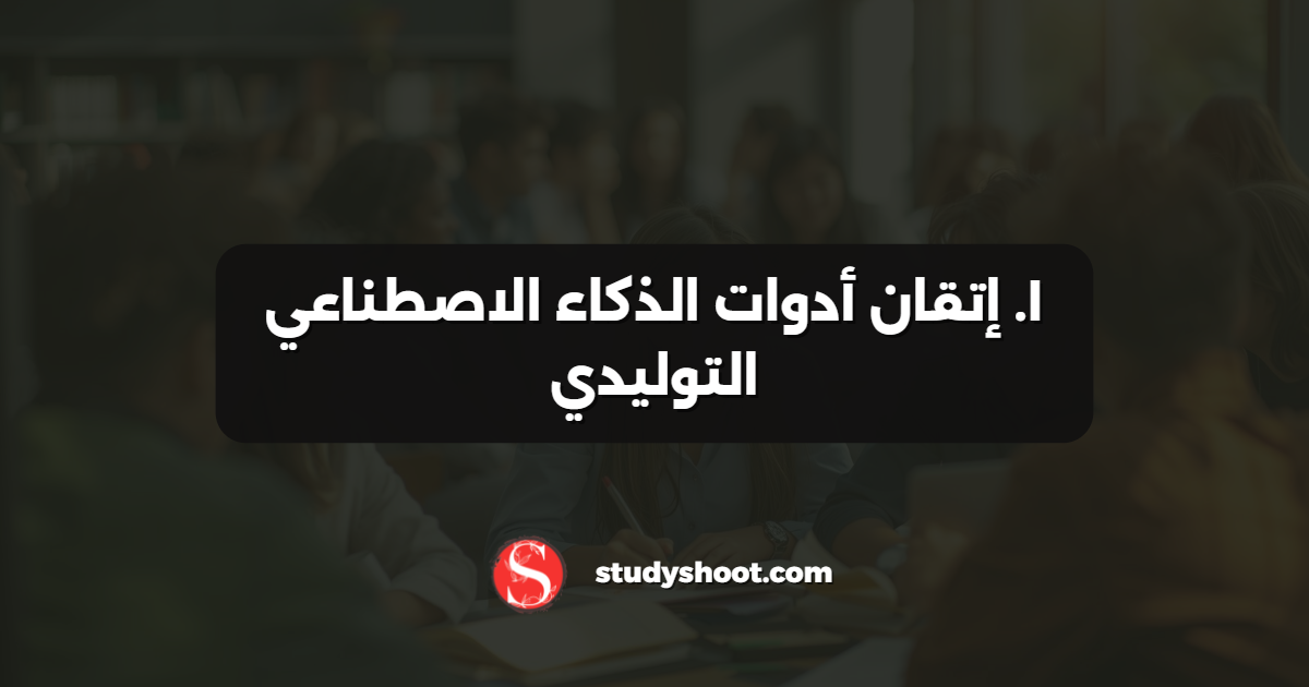 ١. إتقان أدوات الذكاء الاصطناعي التوليدي