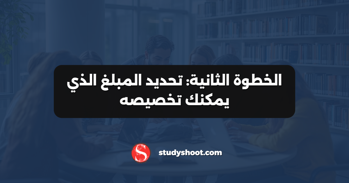 الخطوة الثانية: تحديد المبلغ الذي يمكنك تخصيصه