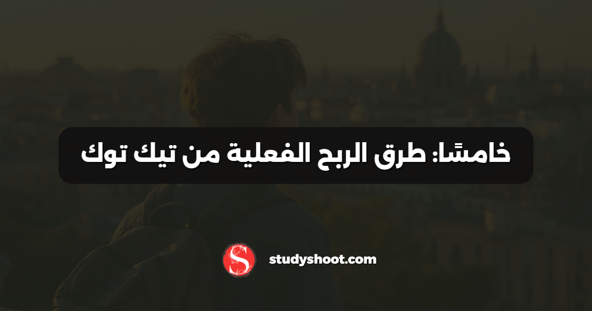 خامسًا: طرق الربح الفعلية من تيك توك
