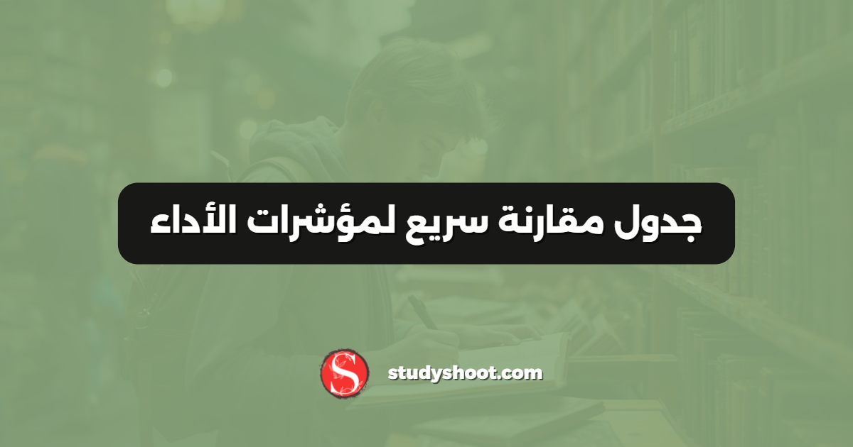 جدول مقارنة سريع لمؤشرات الأداء