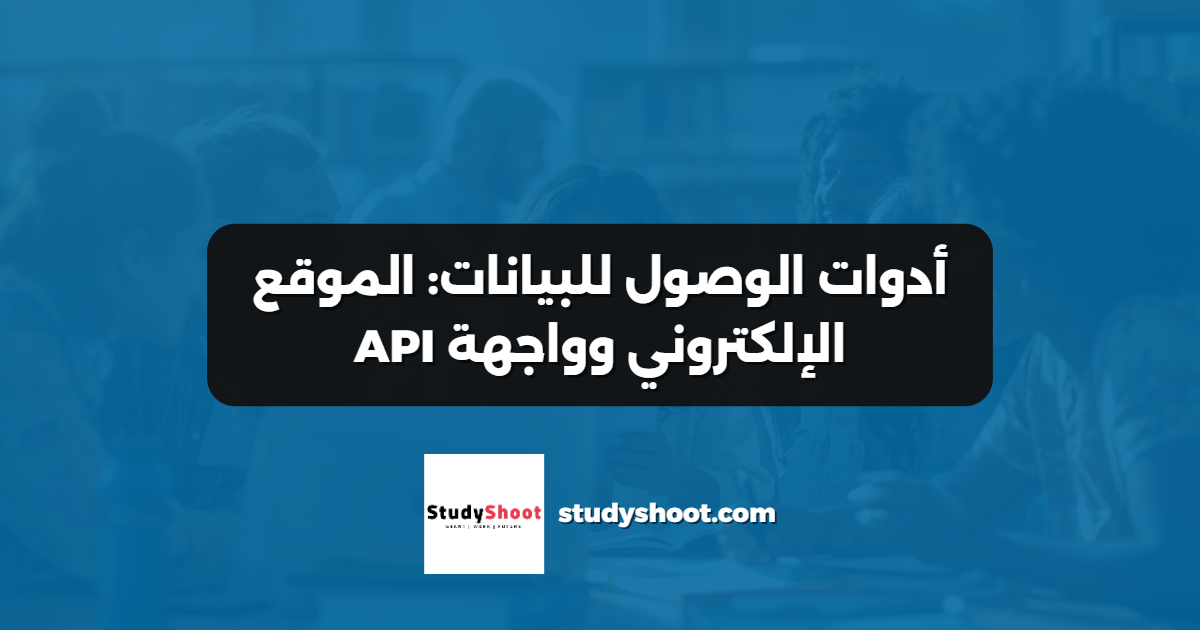 أدوات الوصول للبيانات: الموقع الإلكتروني وواجهة API