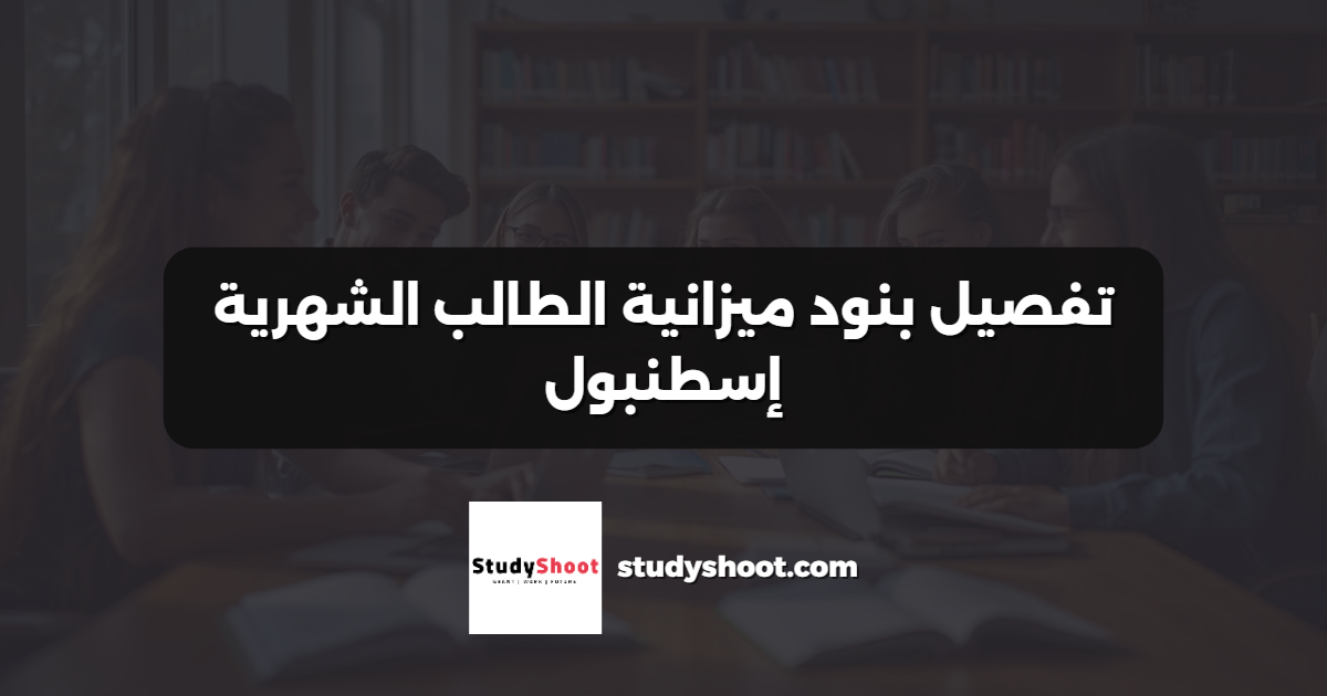 تفصيل بنود ميزانية الطالب الشهرية إسطنبول