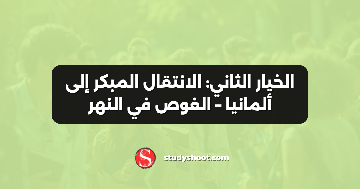 الخيار الثاني: الانتقال المبكر إلى ألمانيا – الغوص في النهر