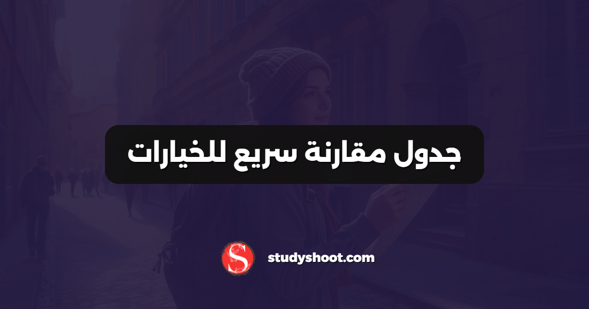 جدول مقارنة سريع للخيارات