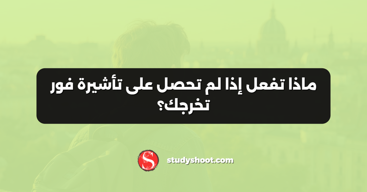 ماذا تفعل إذا لم تحصل على تأشيرة فور تخرجك؟