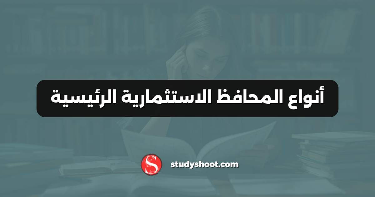 أنواع المحافظ الاستثمارية الرئيسية