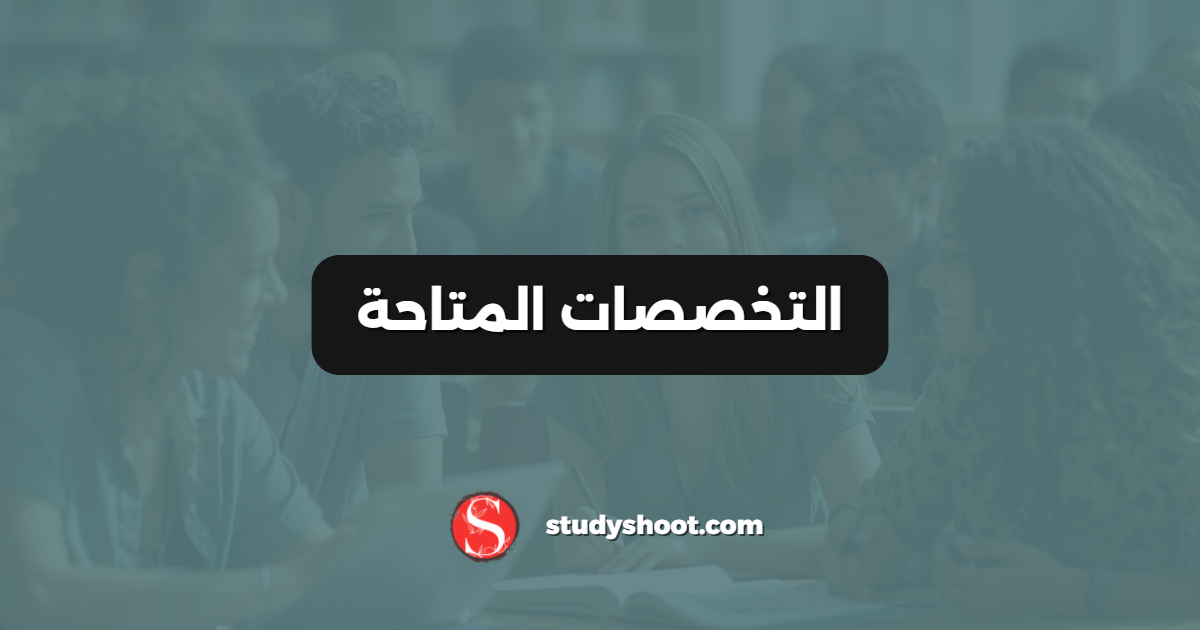 التخصصات المتاحة