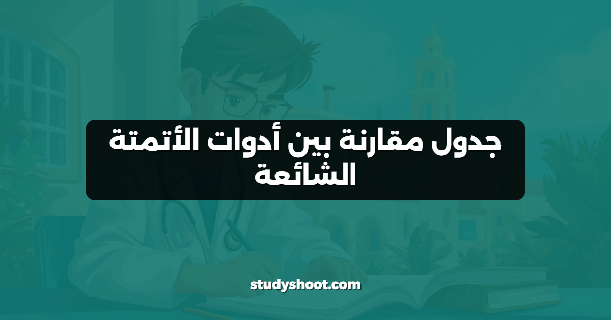 جدول مقارنة بين أدوات الأتمتة الشائعة