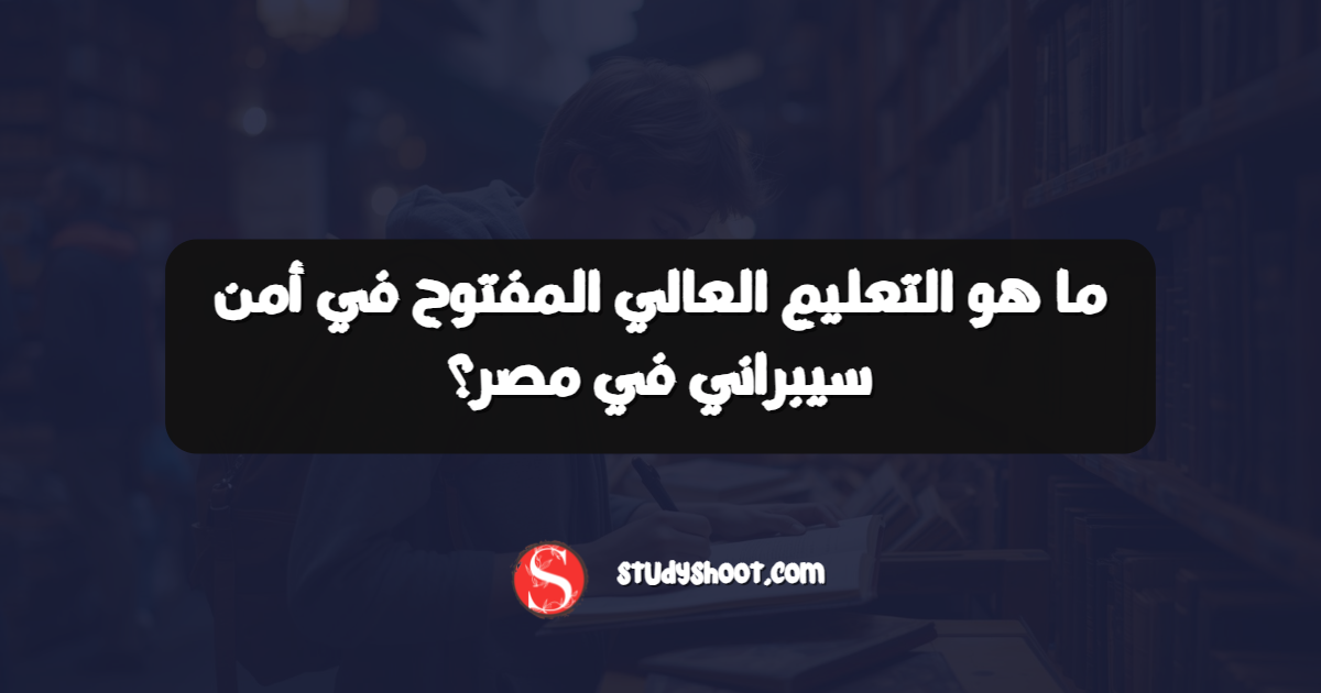 ما هو التعليم العالي المفتوح في أمن سيبراني في مصر؟
