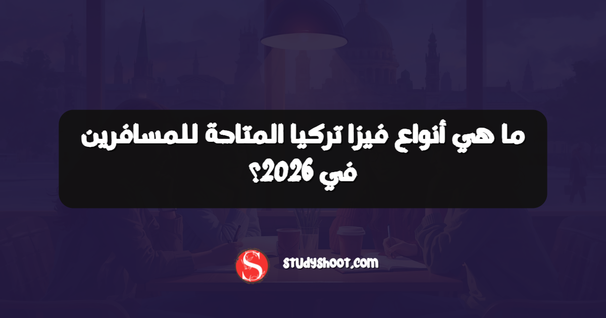 ما هي أنواع فيزا تركيا المتاحة للمسافرين في 2026؟