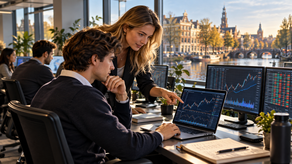صورة توضيحية لتدريب التداول الصيفي لدى Flow Traders في أمستردام